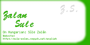 zalan sule business card
