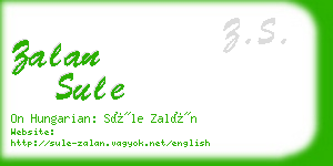 zalan sule business card